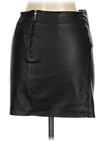Shinestar Faux Leather Skirt (view 2)