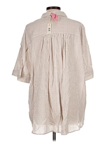 Max Studio 3/4 Sleeve Button-Down Shirt (view 2)