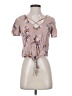 Mudd 100% Rayon Pink Short Sleeve Blouse Size S - photo 1