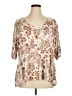 AGB Paisley Ivory 3/4 Sleeve Blouse Size XL - photo 1