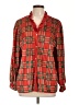 Unbranded Plaid Red Long Sleeve Button-Down Shirt Size L - photo 1