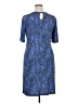 Apt. 9 Print Blue Casual Dress Size XL - photo 2