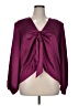 Express 100% Polyester Burgundy Long Sleeve Blouse Size XL - photo 1