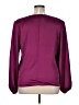 Express 100% Polyester Burgundy Long Sleeve Blouse Size XL - photo 2
