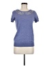 Debbie Morgan Blue Short Sleeve Top Size M - photo 1