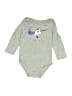 Nike Graphic Gray Long Sleeve Onesie 12-18 MO / 18 MO - photo 1