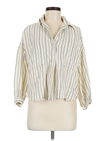 Max Studio 3/4 Sleeve Button-Down Shirt (view 1)