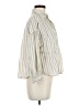 Max Studio 100% Cotton Stripes Ivory 3/4 Sleeve Button-Down Shirt Size M - photo 4