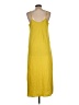 Scoop Solid Yellow Casual Dress Size L - photo 2