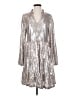 Crown & Ivy Metallic Silver Cocktail Dress Size S - photo 1