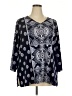 Susan Graver Blue 3/4 Sleeve Blouse Size 2X - photo 1