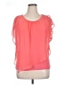 AB Studio Pink Short Sleeve Blouse Size XL - photo 1