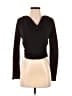 H&M 100% Polyester Black Long Sleeve Top Size XS - photo 1