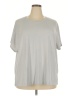 Cuddl Duds Solid Silver Short Sleeve T-Shirt Size 2X - photo 1