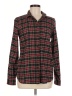 Ellos Plaid Black Long Sleeve Button-Down Shirt Size M - photo 1
