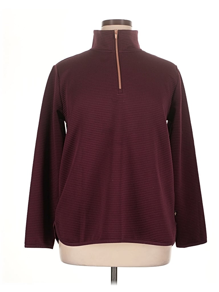 Pre-owned Skechers Turtleneck Sweater In Burgundy