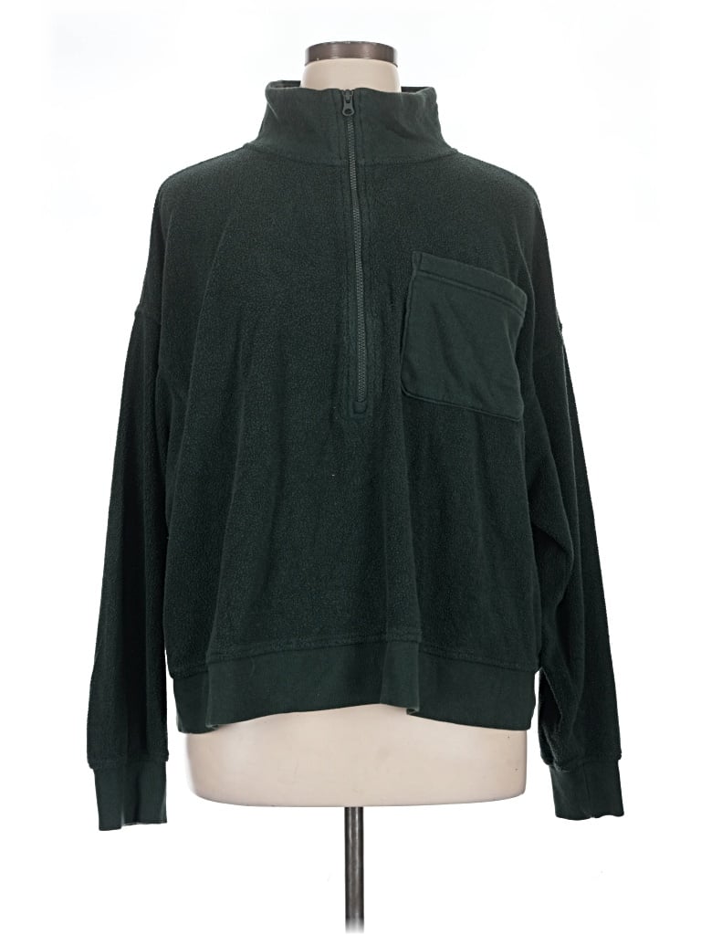 Pre-owned Aerie Turtleneck Sweater In Green