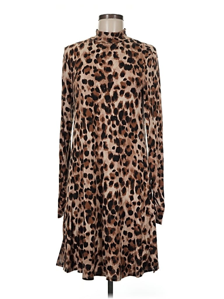 Pre-owned Cupio Casual Dress In Brown