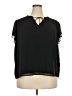 CeCe 100% Polyester Black Short Sleeve Blouse Size 2X - photo 1