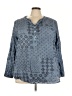 Intro Blue 3/4 Sleeve Blouse Size 3X - photo 1