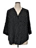 Torrid Polka Dots Black 3/4 Sleeve Blouse Size 1X Plus (1) - photo 1