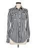 Cestyle Stripes Black Long Sleeve Button-Down Shirt Size M - photo 1