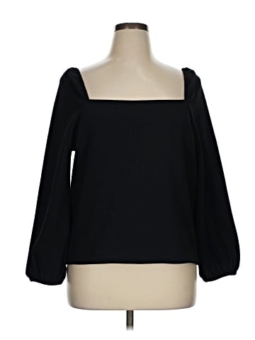 Madewell Crepe Square-Neck Puff-Sleeve Top (view 1)