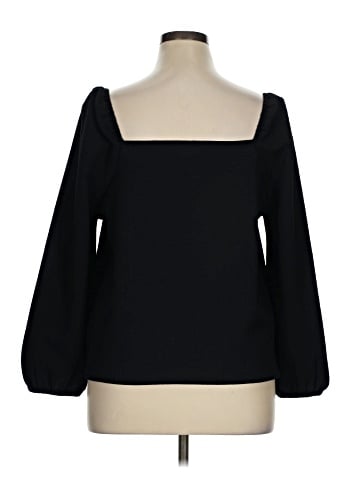 Madewell Crepe Square-Neck Puff-Sleeve Top (view 2)