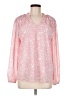 Unbranded 100% Polyester Pink Long Sleeve Blouse Size M - photo 1