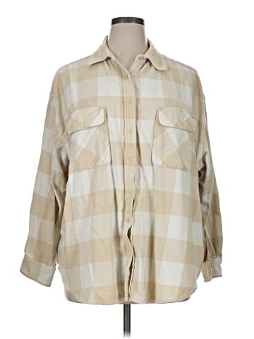 Aerie 3/4 Sleeve Button-Down Shirt (view 1)