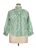 Assorted Brands 100% Cotton Paisley Green 3/4 Sleeve Blouse Size XXL - photo 1