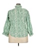 Assorted Brands 100% Cotton Paisley Green 3/4 Sleeve Blouse Size XXL - photo 2