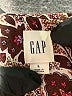 Gap 100% Polyester Paisley Burgundy Long Sleeve Blouse Size L - photo 7