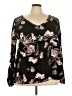 wonderly 100% Rayon Black Long Sleeve Blouse Size 3X - photo 1