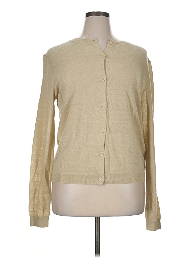Pre-owned Zara Cardigan Sweater In Tan