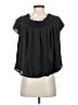 LUCCA 100% Polyester Black Short Sleeve Blouse Size S - photo 2