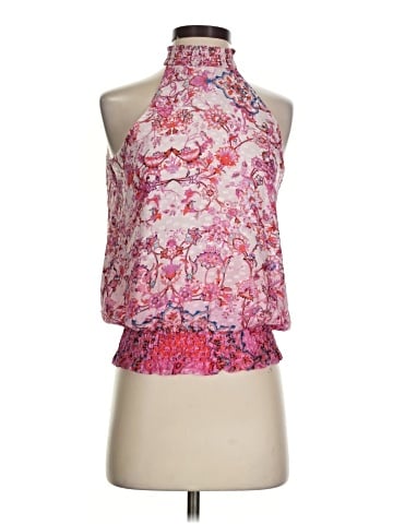Ecru Sleeveless Silk Top (view 1)