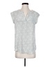 Silk Land Silver Short Sleeve Blouse Size S - photo 1