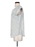 Silk Land Silver Short Sleeve Blouse Size S - photo 5