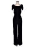 Charles Henry Solid Black Jumpsuit Size M - photo 1