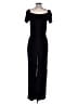Charles Henry Solid Black Jumpsuit Size M - photo 2