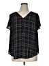 Torrid 100% Polyester Black Short Sleeve Blouse Size 1X Plus (1) - photo 1