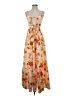Unbranded 100% Polyester Floral Orange Casual Dress Size S - photo 1