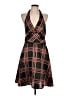 Connection 18 100% Polyester Plaid Black Cocktail Dress Size L - photo 1