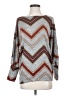 Olivia Blu Chevron-herringbone Silver Pullover Sweater Size S - photo 1