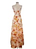 Unbranded 100% Polyester Floral Orange Casual Dress Size S - photo 2