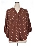 Torrid 100% Polyester Brown 3/4 Sleeve T-Shirt Size 1X Plus (1) - photo 1