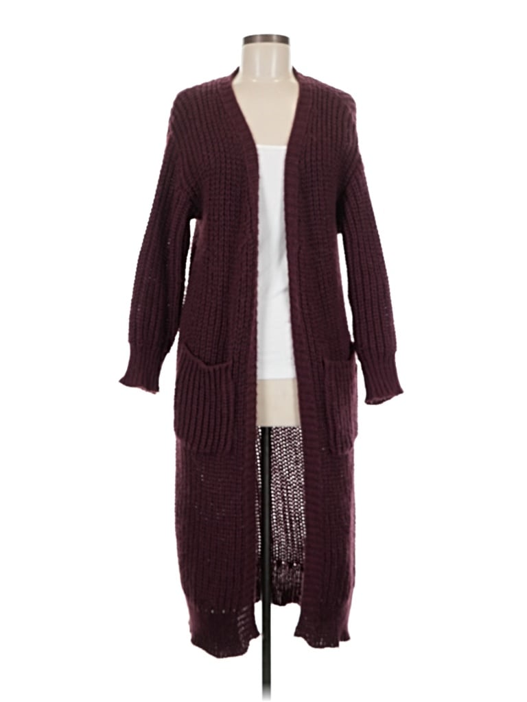 Pre-owned Unbranded Kimono In Burgundy