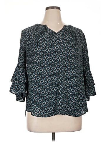 Roz & Ali 3/4 Sleeve Blouse (view 1)