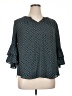 Roz & Ali 100% Polyester Teal 3/4 Sleeve Blouse Size XL - photo 1